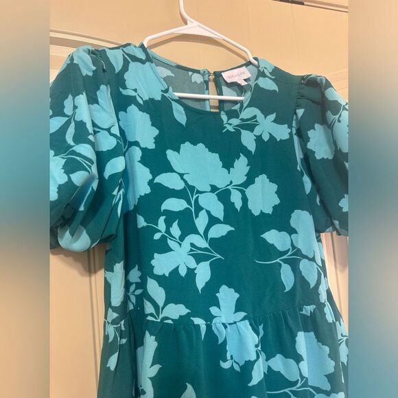 Sugarlips Aruba Floral Papillon Puff Sleeve Midi Dress | Xsmall - Picture 7 of 10